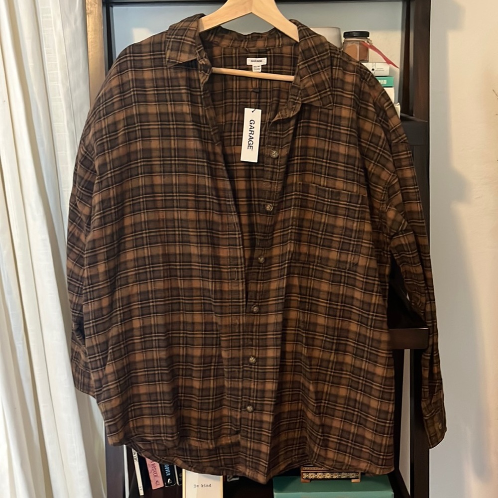 Brown and black flannel
